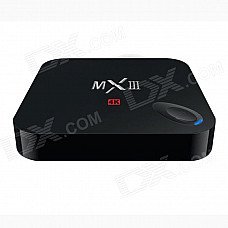 MXIII 4K Quad Core Android 4.4.2 Google TV Player w/ 1GB RAM, 8GB ROM, Wi-Fi, TF, HDMI - Black MXIII 4K Quad Core Android 4.4.2 Google TV Player w/ 1GB RAM, 8GB ROM, Wi-Fi, TF, HDMI - Black