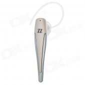 ZZ LE01 Bluetooth V4.0 Earhook Headset w/ Microphone / Voice Dial / Answer - Champagne + Silver