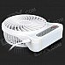 F-59 Portable USB 2.0 / 18650 Li-ion Battery Rechargeable 4-Blade Fan - White F-59 Portable USB 2.0 / 18650 Li-ion Battery Rechargeable 4-Blade Fan - White