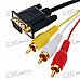 Gold Plated 1080P HDMI to VGA + Audio Adapter Cable (1.2M) Gold Plated 1080P HDMI to VGA + Audio Adapter Cable (1.2M)