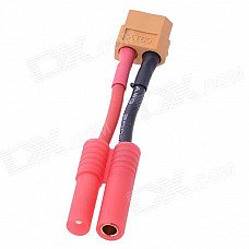 XT60 Male to 4.0mm Bullet Banana Wire Connector / Adapter - Red XT60 Male to 4.0mm Bullet Banana Wire Connector / Adapter - Red