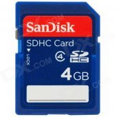SanDisk 4GB Class 4 SDHC Flash Memory Card- SDSDB-004G