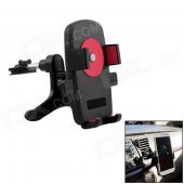 360' Rotation Car Air Conditioning Vent Mounted Holder Bracket for Cellphone / GPS - Black + Red