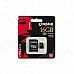 Kingston Digital 16GB CL10 UHS-I 90R/45W microSDHC Card (SDCA10/16GB)