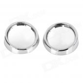S-100 Small Round Shaped Wide-angle Reversing Rearview Mirrors - Silver