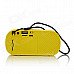 HY HY-BT74 Bluetooth V2.0 Speaker w/ 3.5mm / USB 2.0 / Microphone / FM / TF - Yellow + White