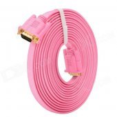 15-Pin VGA Male to Male Connecting Cable - Pink (500cm)