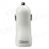 Qisan C200 1A Mini Portable USB Output Car Charger - White