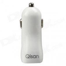 Qisan C200 1A Mini Portable USB Output Car Charger - White Qisan C200 1A Mini Portable USB Output Car Charger - White