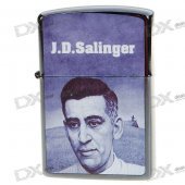 Alloy + Stainless Steel Oil Lighter with Pouch and Gift Box - J.D.Salinger
