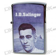 Alloy + Stainless Steel Oil Lighter with Pouch and Gift Box - J.D.Salinger