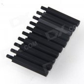 ZnDiy-BRY M3 x 30 + 6 Nylon Spacer Hex Nylon Pillars for Multicopter RC Model - Black (10 PCS)
