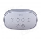 Kemico Hi-Fi 3D Pro Smart Portable NFC Bluetooth Subwoofer Speaker w/ Touch Key + Hands-free - Silve