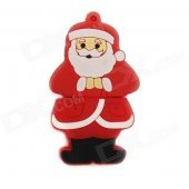 KD-298 Cartoon Santa Claus Shaped USB 2.0 Flash Drive - Red + White (16GB)