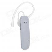Morebuy M520 Bluetooth V3.0 + EDR Earhook Headset w/ Microphone - White + Silvery Grey