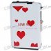 2-in-1 Cigarette Case with Butane Jet Torch Lighter - Love You (Holds 10 Cigarettes)