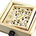 Wood Education Bead Rolling Maze Puzzle Game - Light Yellow + Black Wood Education Bead Rolling Maze Puzzle Game - Light Yellow + Black