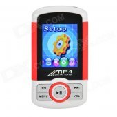 1.8" TFT Multimedia MP4 Player w/ TF / FM - White + Red + Black (4GB)