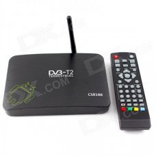 DVBT2 CS818II Android 4.2.1 TV Box w/ 1GB RAM, 8GB ROM, Wi-Fi, TF, Bluetooth - Black DVBT2 CS818II Android 4.2.1 TV Box w/ 1GB RAM, 8GB ROM, Wi-Fi, TF, Bluetooth - Black