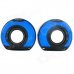 NINTAUS JT040 Fashion Portable USB Powered 3.5mm Wired Desktop Speaker Set - Blue + Black NINTAUS JT040 Fashion Portable USB Powered 3.5mm Wired Desktop Speaker Set - Blue + Black