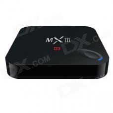 MXIII 4K Quad-Core Android 4.4.2 Google TV Player w/ 2GB RAM, 8GB ROM, Wi-Fi, TF, HDMI, AV - Black MXIII 4K Quad-Core Android 4.4.2 Google TV Player w/ 2GB RAM, 8GB ROM, Wi-Fi, TF, HDMI, AV - Black