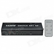 CHEERLINK L3HDSW0401 4 x 1 1080P HDMI 1.4a Switcher / Splitter w/ EU Plug Adapter - Black CHEERLINK L3HDSW0401 4 x 1 1080P HDMI 1.4a Switcher / Splitter w/ EU Plug Adapter - Black