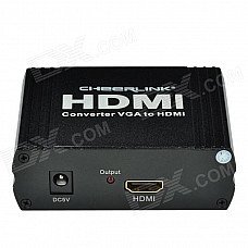 CHEERLINK L3V2HD01 VGA + R/L to HDMI Converter - Black CHEERLINK L3V2HD01 VGA + R/L to HDMI Converter - Black