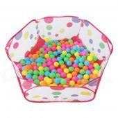 Children's Pentagonal Ball Pool Toy - White + Red