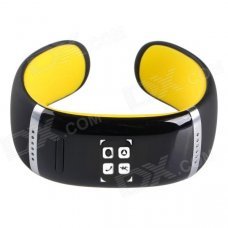 AOLUGUYA CM01 Touch Screen Bluetooth V3.0 Bracelet Smart Watch for IPHONE + More - Black + Yellow AOLUGUYA CM01 Touch Screen Bluetooth V3.0 Bracelet Smart Watch for IPHONE + More - Black + Yellow