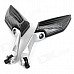 DIY Rhombus Shaped Motorcycle Rearview Mirror - Silver + Black (1 Set) DIY Rhombus Shaped Motorcycle Rearview Mirror - Silver + Black (1 Set)