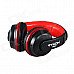 MQ55 3.5mm Plug On-ear Stereo Headphones with Microphone & 1.2m Cable - Black + Red MQ55 3.5mm Plug On-ear Stereo Headphones with Microphone & 1.2m Cable - Black + Red