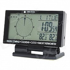 EC60 4.6" Multifunctional Car Digital Compass w/ Dual Temperature Display + Calendar (1 x CR2032) EC60 4.6" Multifunctional Car Digital Compass w/ Dual Temperature Display + Calendar (1 x CR2032)