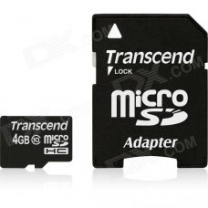 Transcend TS4GUSDHC10 SECURE DIGITAL, 4GB, MICRO SDHC,CL10 (TS4GUSDHC10)