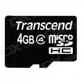 Transcend 4 GB Class 4 microSDHC Flash Memory Card TS4GUSDHC4