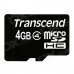 Transcend 4 GB Class 4 microSDHC Flash Memory Card TS4GUSDHC4