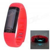Uwatch Usee 0.91" Screen Nano-Tech Waterproof Bluetooth Smart WiFi Wrist Band Bracelet Watch - Red