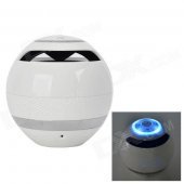 BT800 Mini Wireless Bluetooth Subwoofer Speaker w/ Mic. / FM / TF Card Slot - White