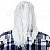 Halloween Scary White Hair Shiroki Majo Face Mask - White + Multi-Color Halloween Scary White Hair Shiroki Majo Face Mask - White + Multi-Color