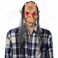 Halloween Scary Latex Ghost Style Face Mask - Light Yellow + Multi-Color Halloween Scary Latex Ghost Style Face Mask - Light Yellow + Multi-Color