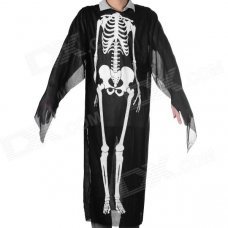 Halloween Cosplay Skeleton Style Costume - Black Halloween Cosplay Skeleton Style Costume - Black