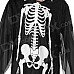 Halloween Cosplay Skeleton Style Costume - Black Halloween Cosplay Skeleton Style Costume - Black