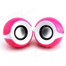 NINTAUS JT014 Portable USB Powered 3.5mm Wired Desktop Speaker Set for PC / Laptop - Pink + White NINTAUS JT014 Portable USB Powered 3.5mm Wired Desktop Speaker Set for PC / Laptop - Pink + White