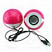 NINTAUS JT014 Portable USB Powered 3.5mm Wired Desktop Speaker Set for PC / Laptop - Pink + White NINTAUS JT014 Portable USB Powered 3.5mm Wired Desktop Speaker Set for PC / Laptop - Pink + White