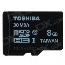 Toshiba Professional 8 GB MicroSDHC Class 10 UHS-1 30MB/s Memory Card (SD-C008GR7WAR30)