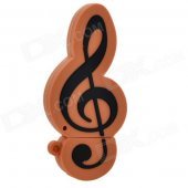 Music Note Style USB 2.0 Flash Drive - Light Brown + Black (4GB)