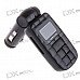 1.0" LCD Car MP3 Player FM Transmitter - Black (SD/USB)