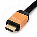 HDMI Male to Male Copper Connection Cable w/ Mesh Jacket - Golden + Black (1.8m)