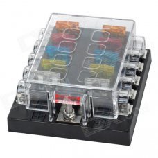 SZGAOY 14072702 10-Position Fuse Block Box Holder w/ 10 Fuses Safty Pieces + Wiring Terminals SZGAOY 14072702 10-Position Fuse Block Box Holder w/ 10 Fuses Safty Pieces + Wiring Terminals