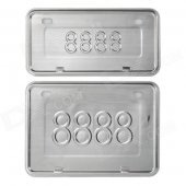 DIY Replacement Motorcycle Thickened Stainless Steel Front & Rear License Plates - Silver (Pair)