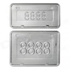 DIY Replacement Motorcycle Thickened Stainless Steel Front & Rear License Plates - Silver (Pair) DIY Replacement Motorcycle Thickened Stainless Steel Front & Rear License Plates - Silver (Pair)